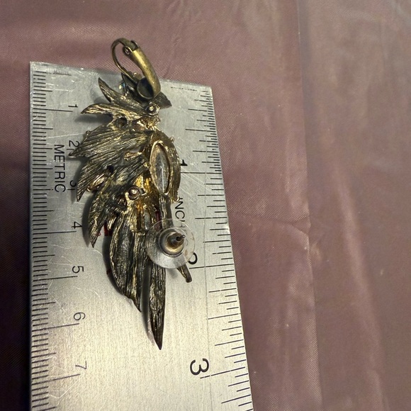 Vintage Y2K Gold and Silver Winged Single Ear-cuff Pierced Earring - Picture 3 of 8